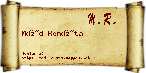 Mód Renáta névjegykártya
