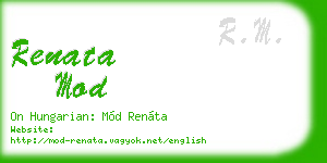 renata mod business card